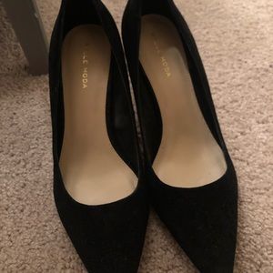 Pelle Moda Black Fabric Pumps